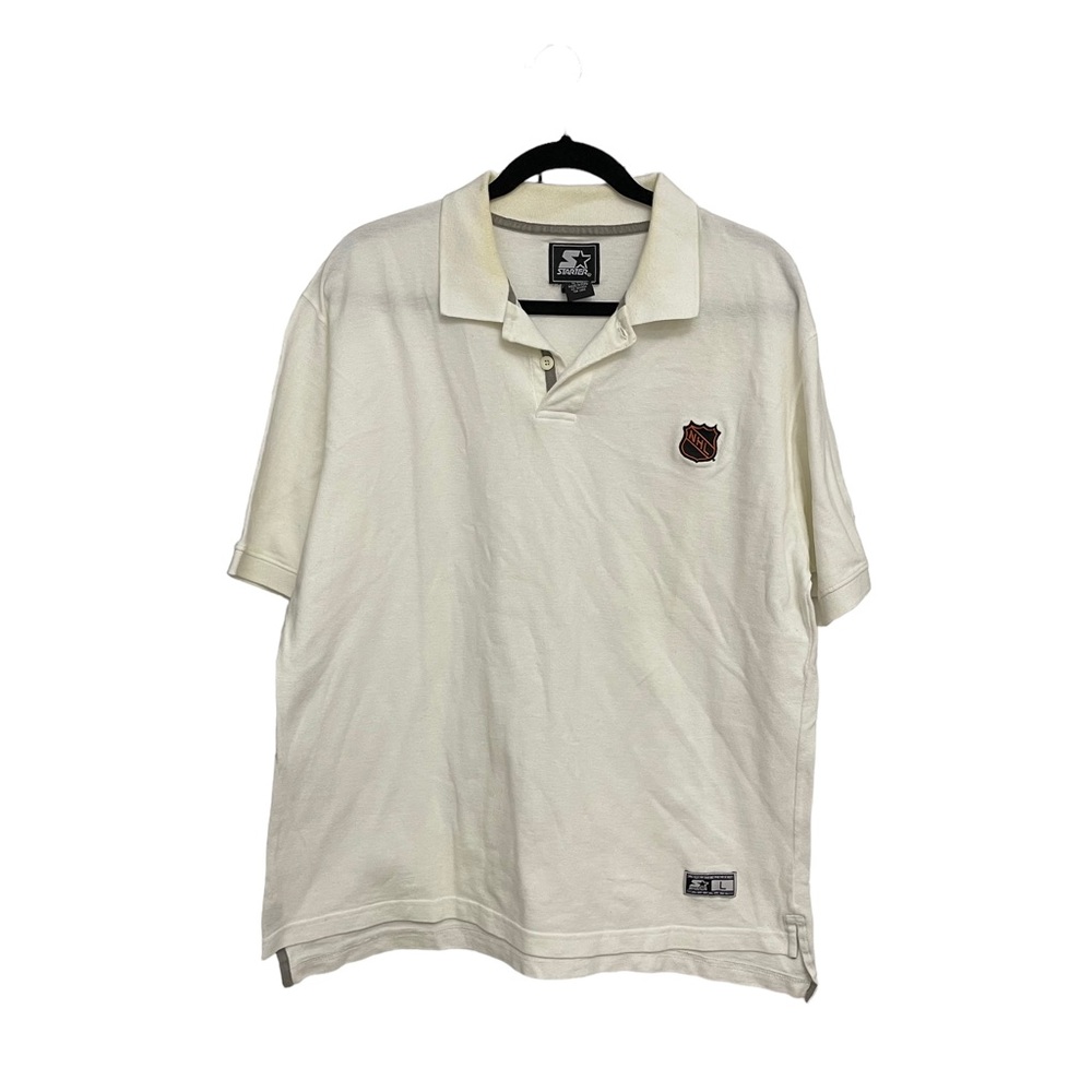 Vintage Starter NHL Polo Shirt size Large in White color